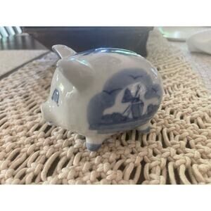 pig bank blue delft